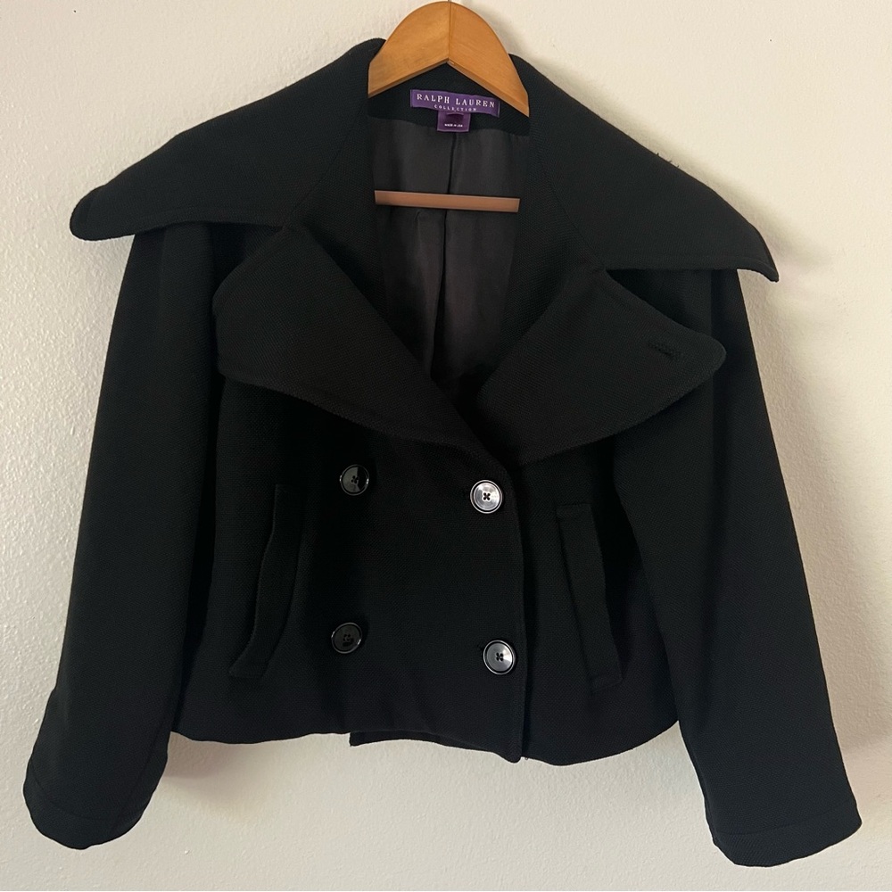 Vintage Ralph Lauren Collection Purple Label Women’s Double Breasted Pea Coat 6